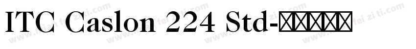 ITC Caslon 224 Std字体转换